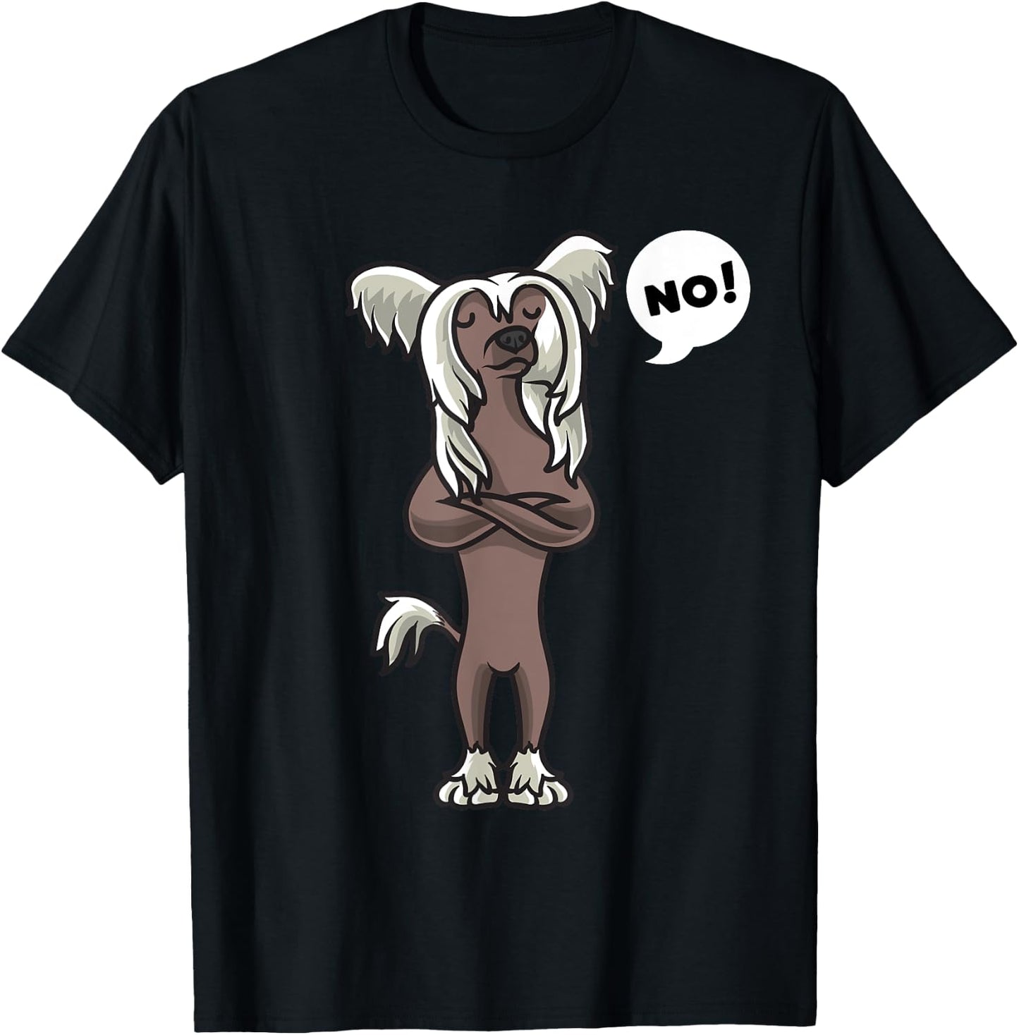 Stubborn Chinese Crested Dog Women Girls Kids T-Shirt - T-Shirt | Black