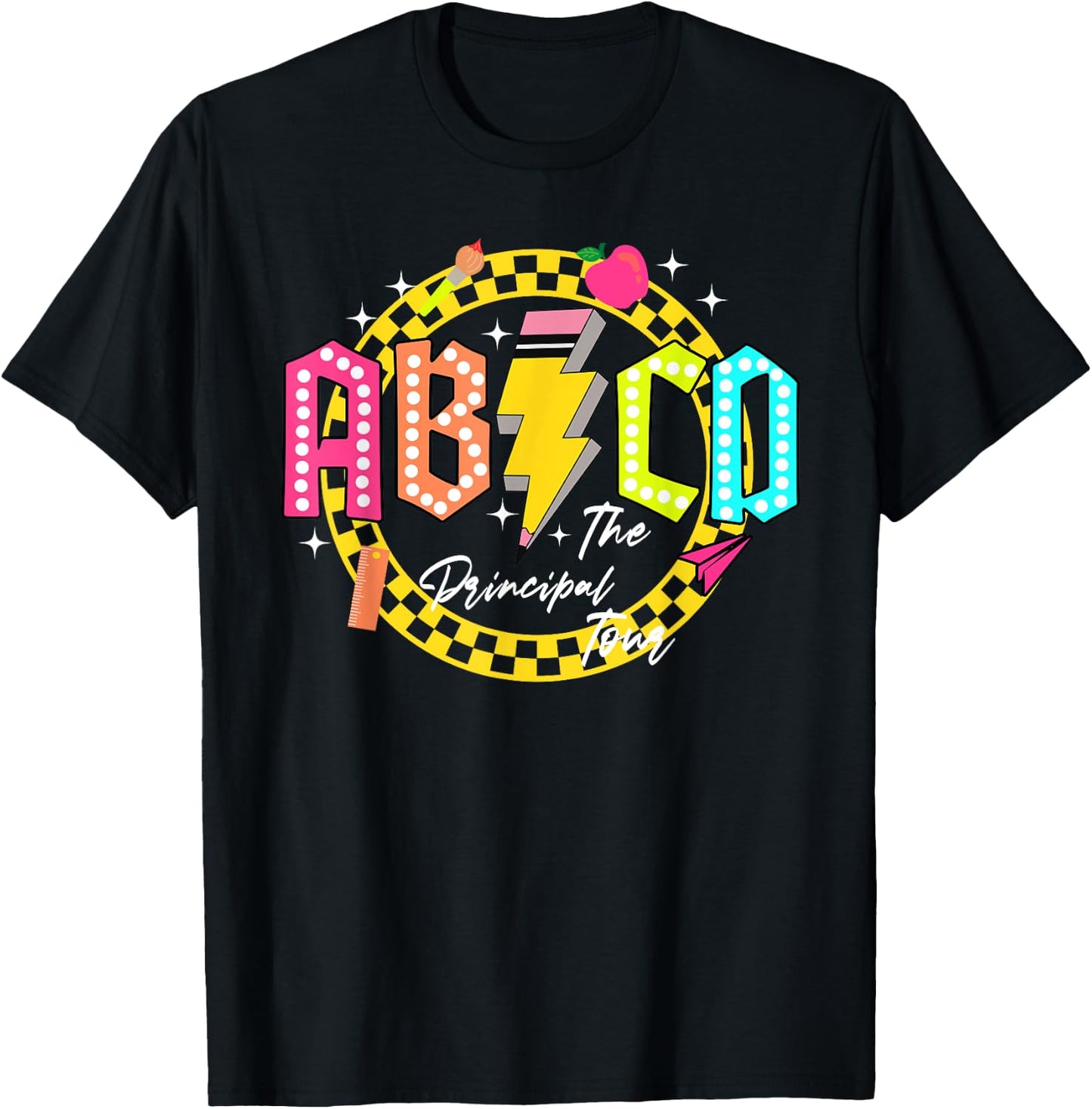 Principal Tour First Day Of School ABCD Teacher Kindergarten Women T-Shirt - T-Shirt | Black