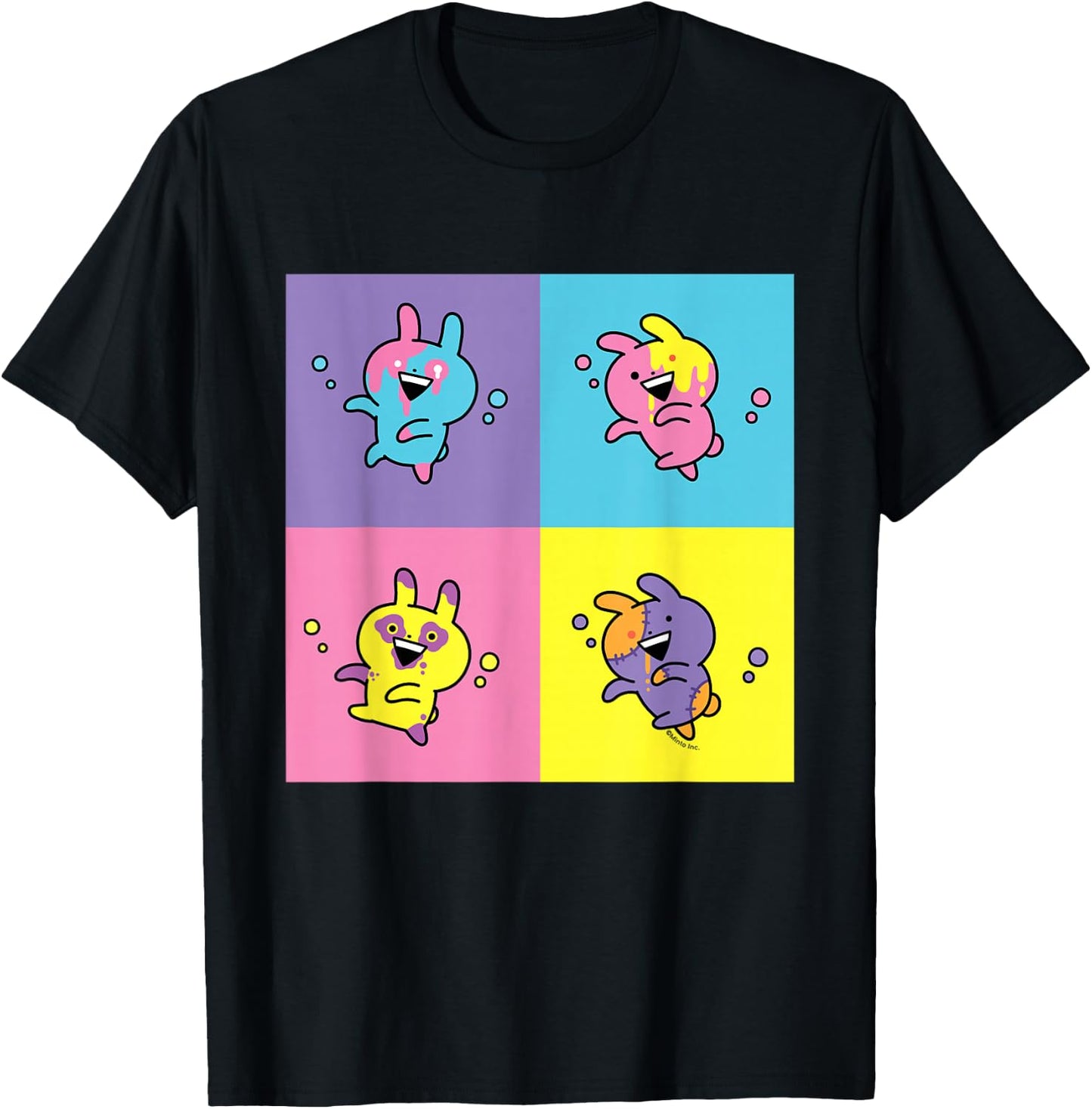 Usagyuuun Four Multicoloured Usagyuuuns T-Shirt - T-Shirt | Black
