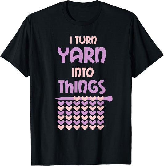 Knitting Funny Retirement Knitting Yarn T-Shirt - T-Shirt | Black