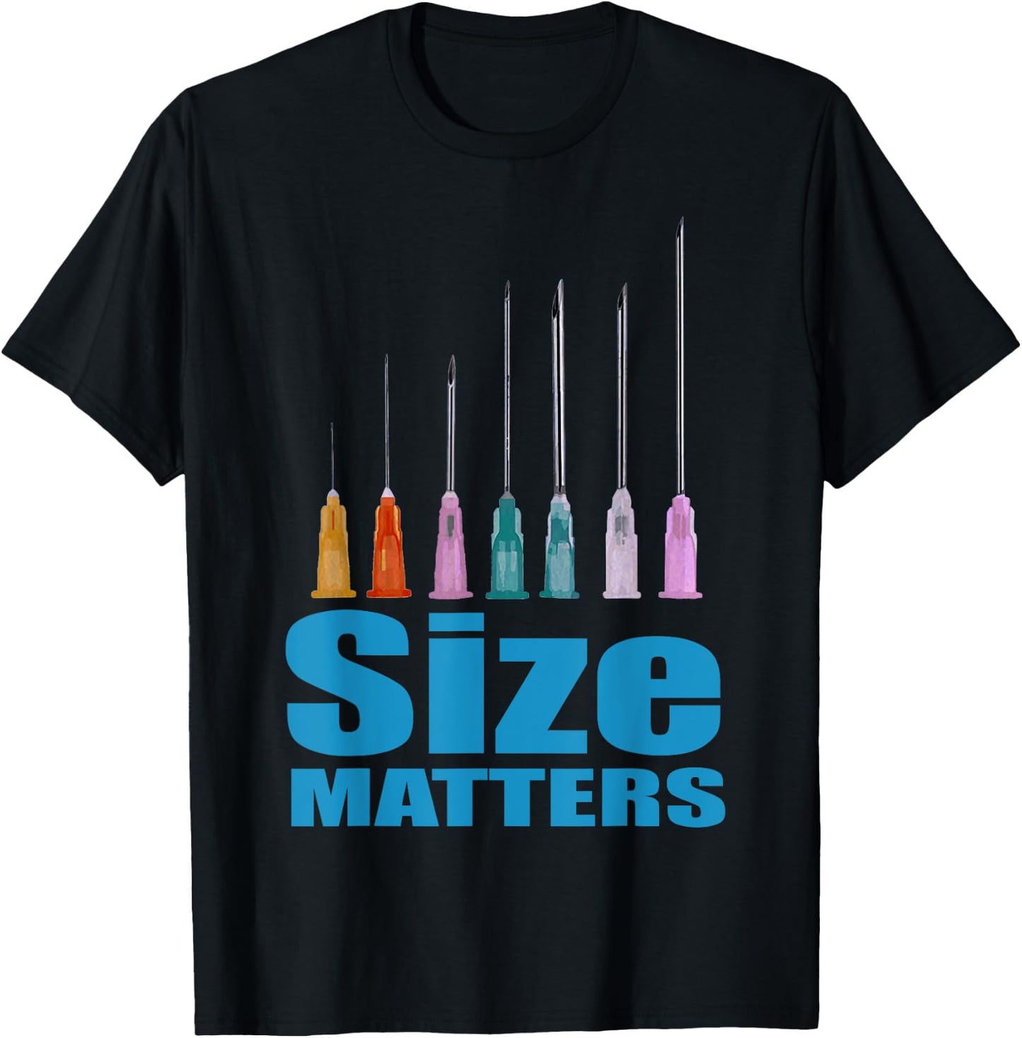 Nurse Classic Size Matter Funny T-Shirt - T-Shirt | Black