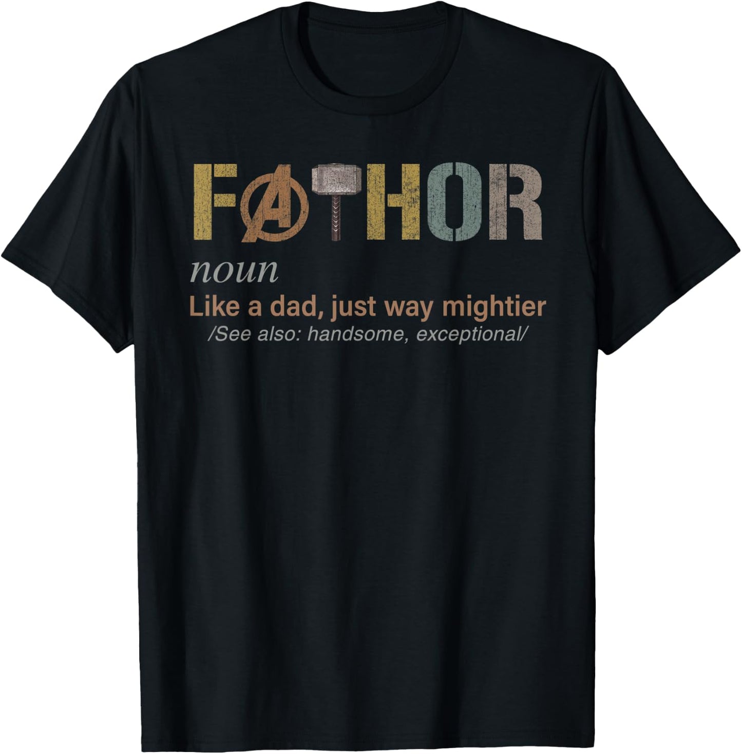 Fathor Shirt Funny Fathor Definition Funny Father's Day T-Shirt - T-Shirt | Black