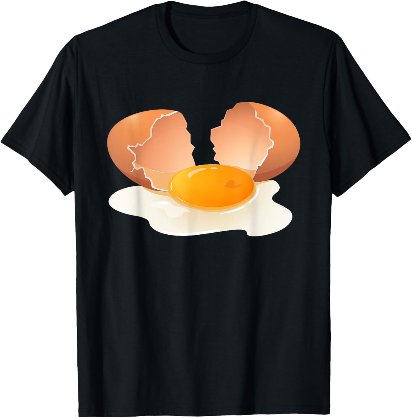 Egg Costume Broken egg Funny Christmas, Halloween Food Lover T-Shirt - T-Shirt | Black