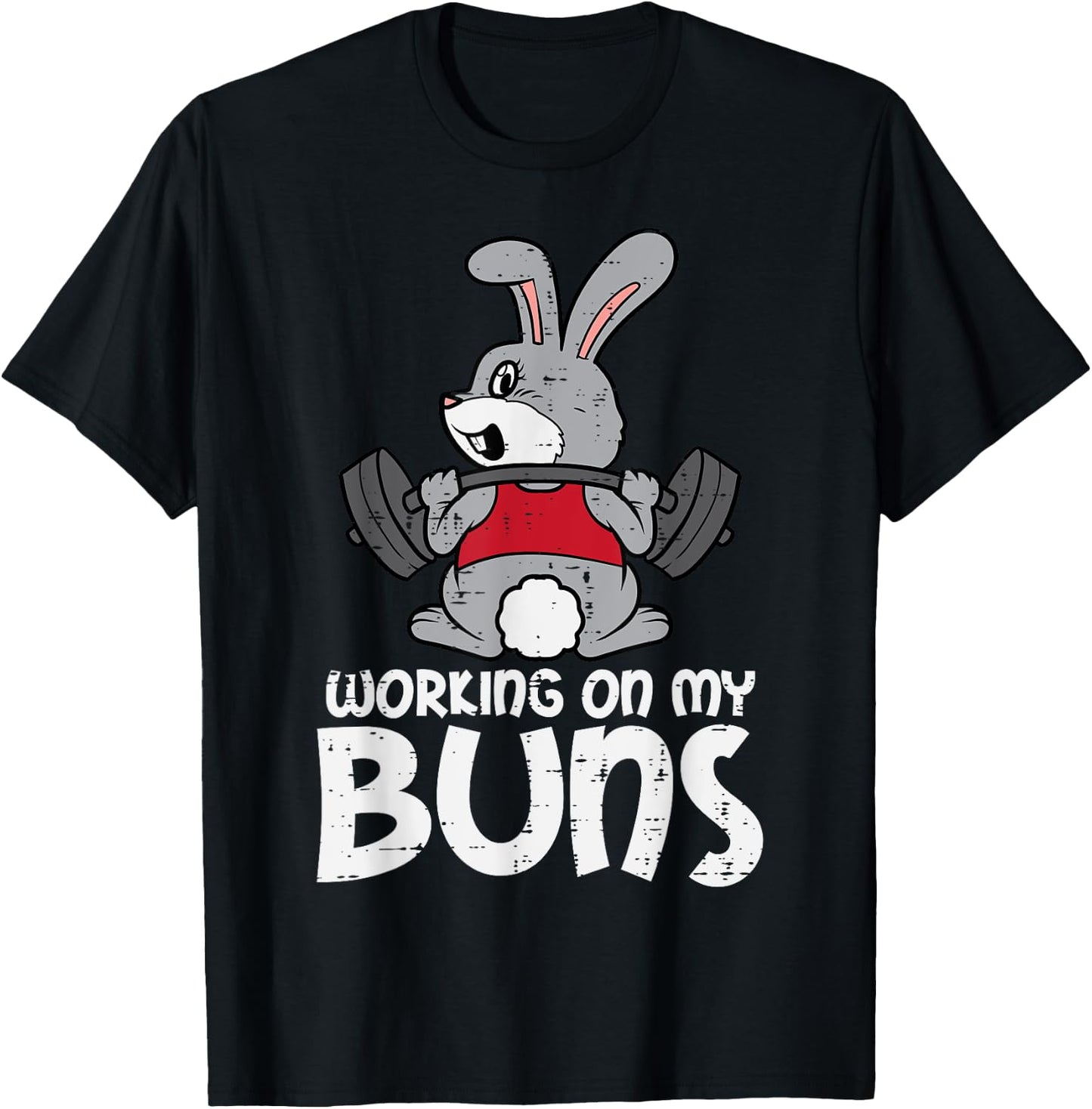 Easter Workout Working On My Buns Bunny Gym Men Women Kids T-Shirt - T-Shirt | Black