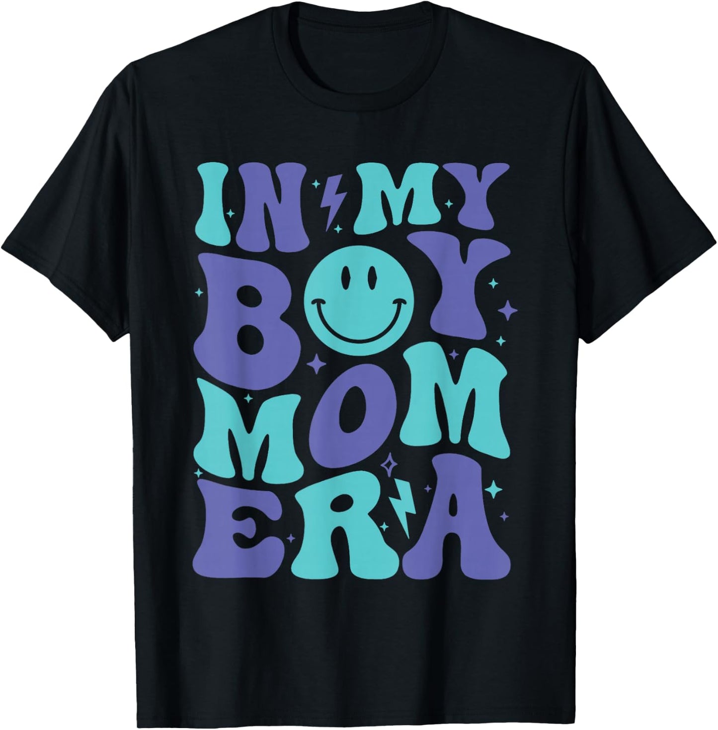 In My Boy Mom Era Boy Mama Gender Reveal T-Shirt - T-Shirt | Black