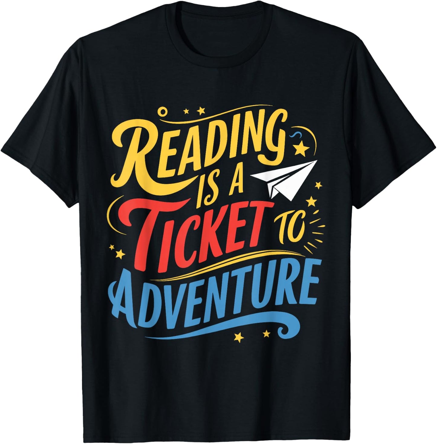 Book Adventure Library Student Teacher T-Shirt - T-Shirt | Black