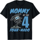 Mommy of The Four-Nado Storm Hurricane TorNado Birthday Boy T-Shirt - T-Shirt | Black