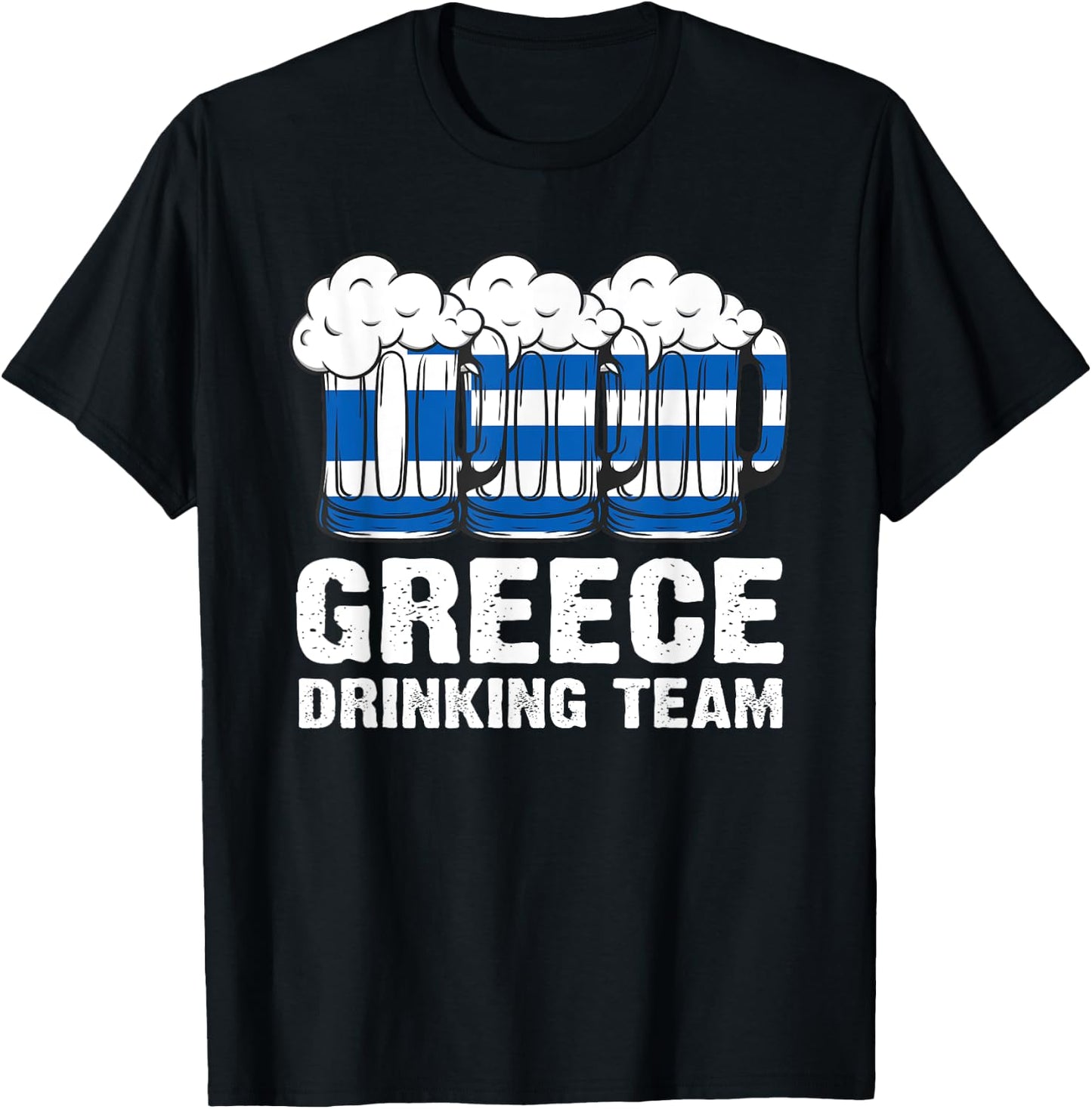 Greece Drinking Team Greece T-Shirt - T-Shirt | Black