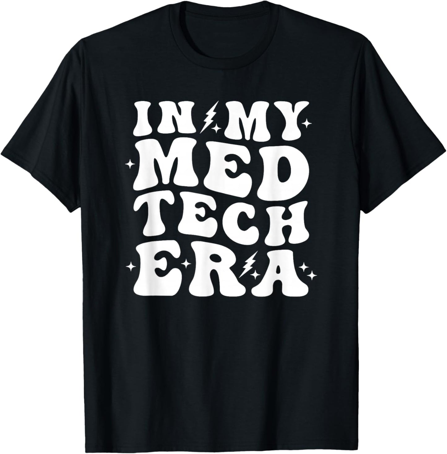 Med Tech Retro Groovy Healthcare Trendy Assisted Living T-Shirt - T-Shirt | Black