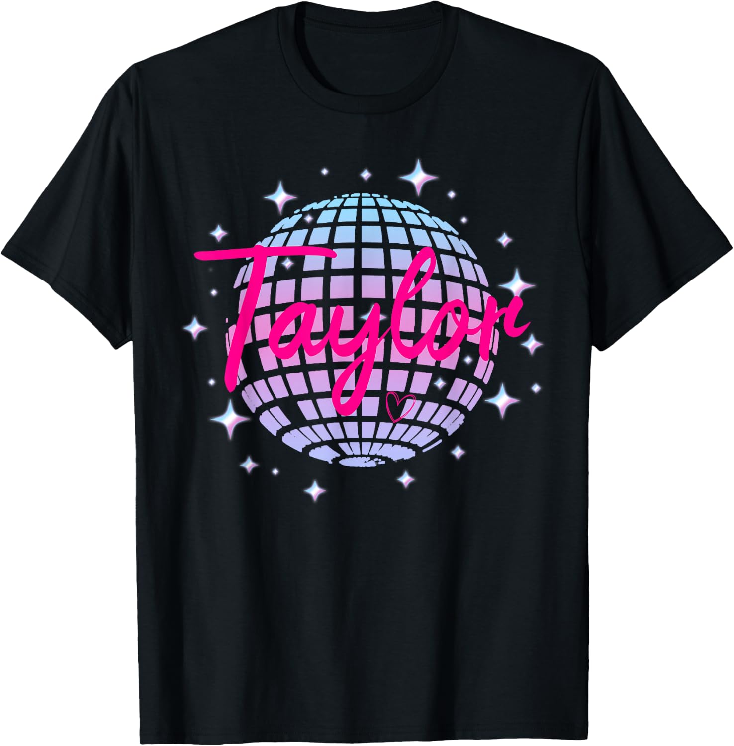 Taylor Personalized Name I Love Taylor Girl Groovy 70's 80's T-Shirt - T-Shirt | Black