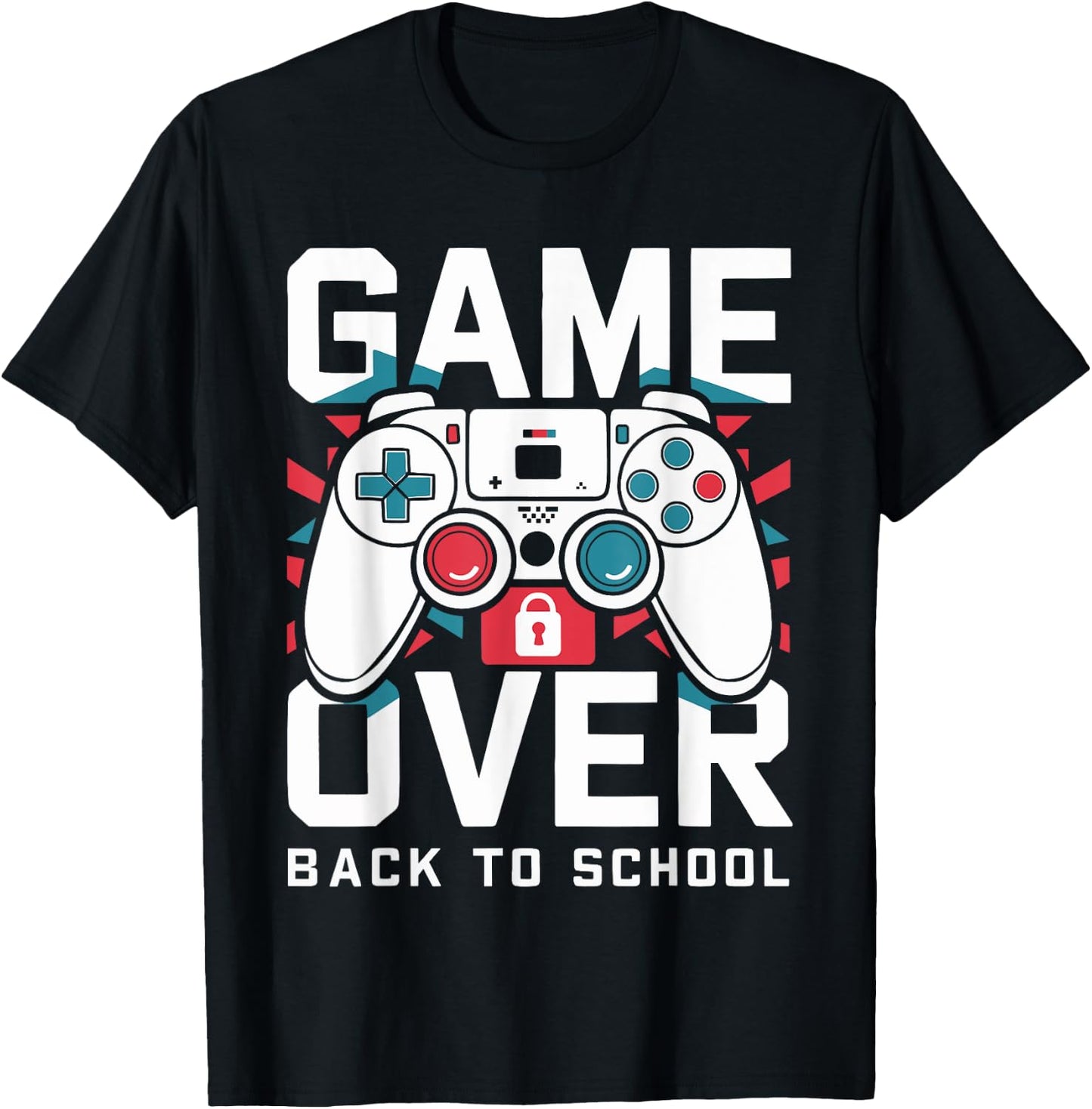 Game Over Back To School Shirt First Day Of School Boy Girl T-Shirt - T-Shirt | Black