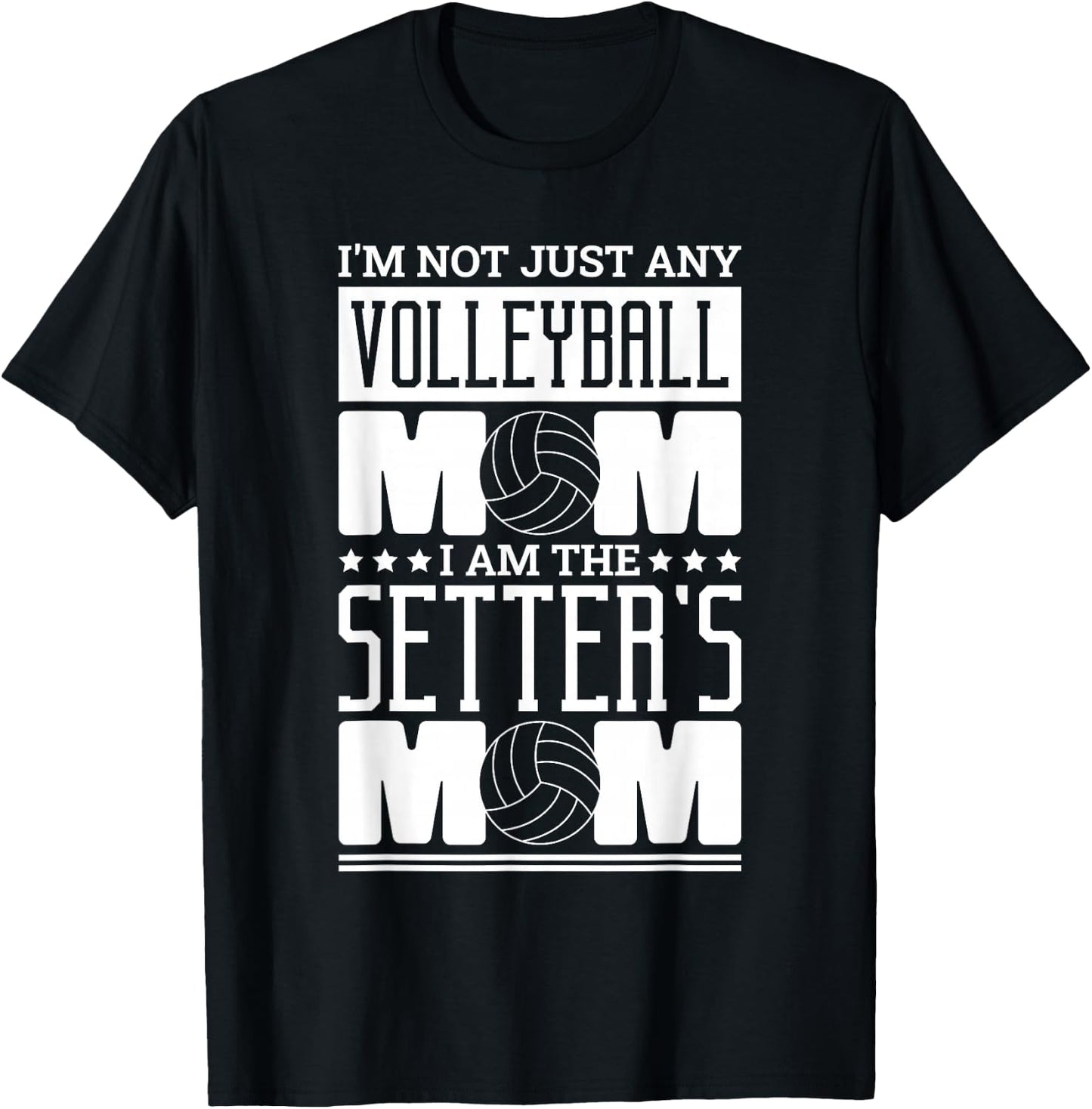 Volleyball Mom Design for Volleyball Setter Mom Mommy T-Shirt - T-Shirt | Black