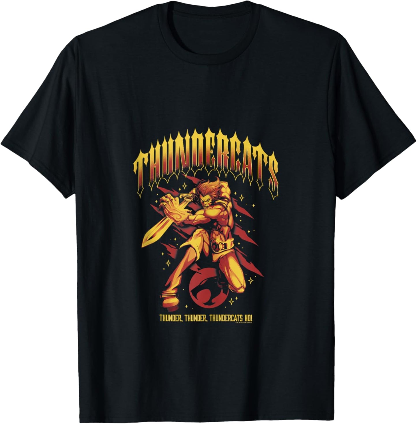 ThunderCats Thunder Thunder Thundercats Ho! Lion-O Retro T-Shirt - T-Shirt | Black
