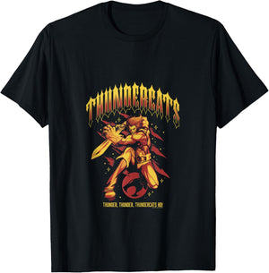 ThunderCats Thunder Thunder Thundercats Ho! Lion-O Retro T-Shirt - T-Shirt | Black