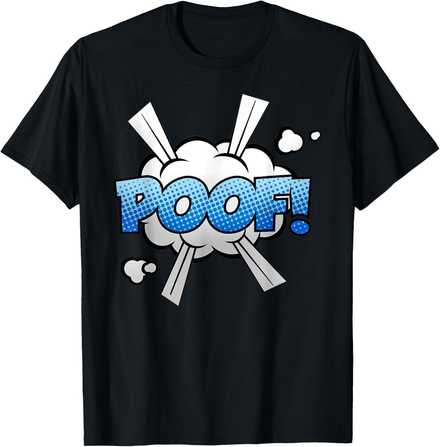 Funny Vintage Comic Book Collector Reader Sound Effect Poof T-Shirt - T-Shirt | Black