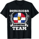 Dominican Flag Drinking Team Funny Beer Heritage Month Party T-Shirt - T-Shirt | Black