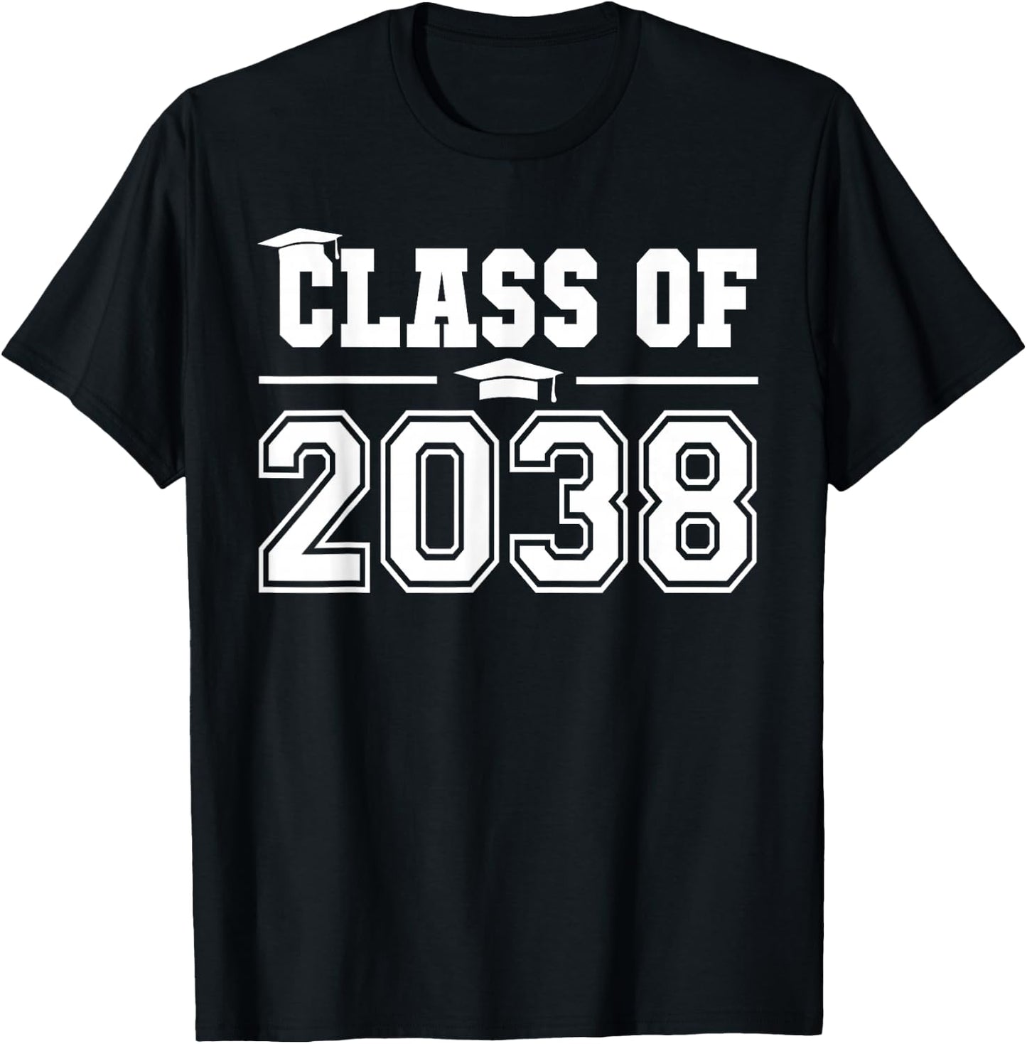Class of 2038 Grow With Me First Day of School Graduation T-Shirt - T-Shirt | Black