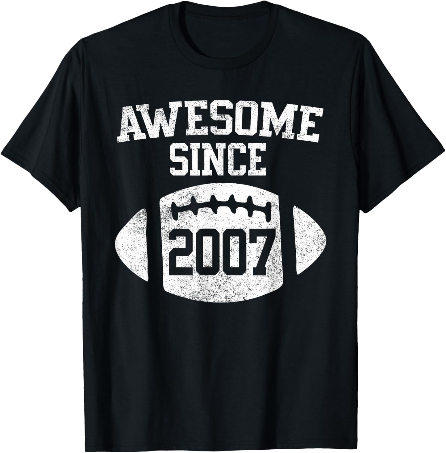 Awesome Since 2007 Football Player T-Shirt - T-Shirt | Black