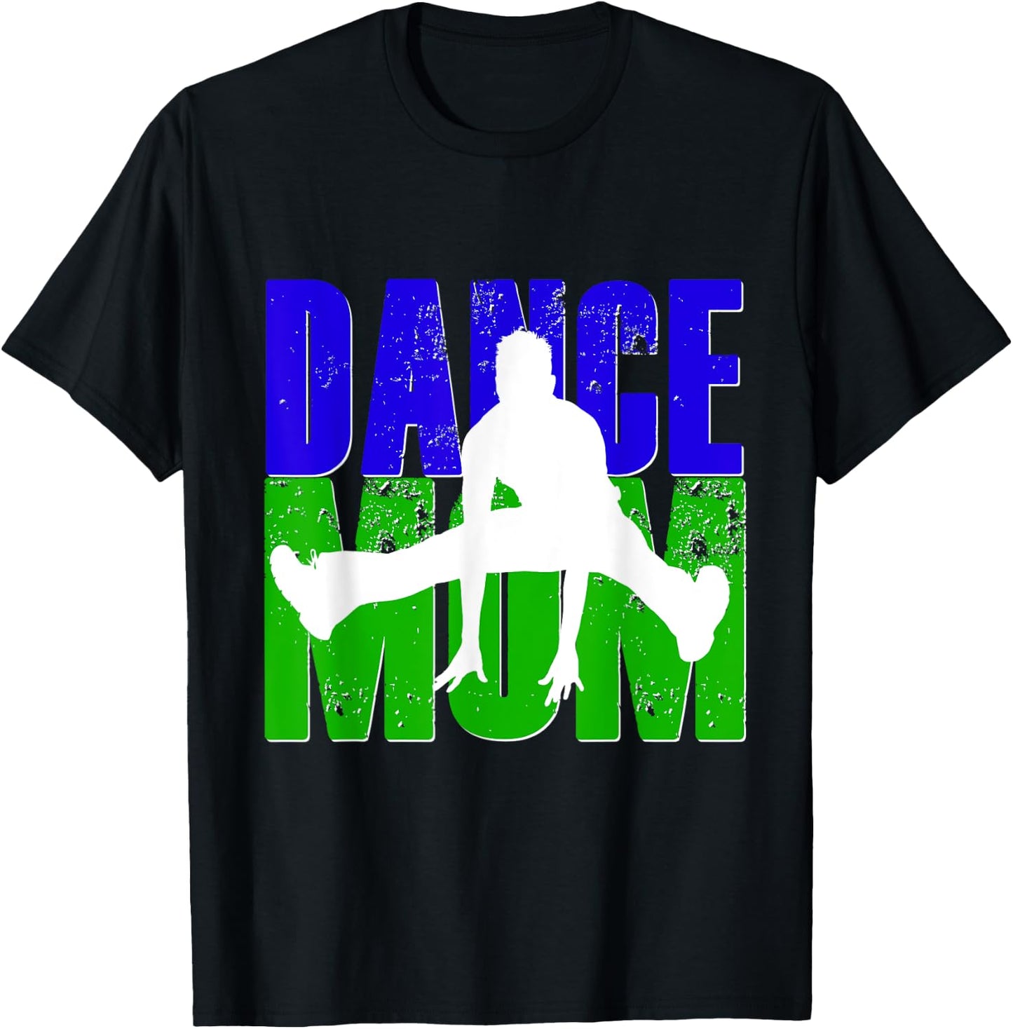 Dance Mom Shirt Son Boy Dancing Dancer Vintage Blue Green T-Shirt - T-Shirt | Black