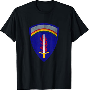 USAREUR-AF Europe and Africa Military Veteran Papa Christmas T-Shirt - T-Shirt | Black