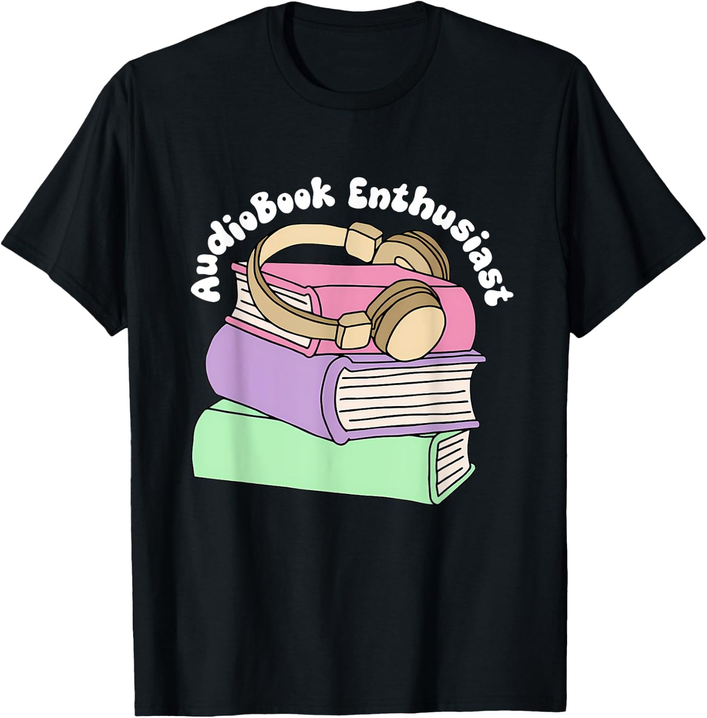 Audiobook Enthusiast Audiobook Lover Bookish T-Shirt - T-Shirt | Black
