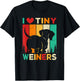 I Love Tiny Wieners Dachshund Dog Lover Men Women T-Shirt - T-Shirt | Black