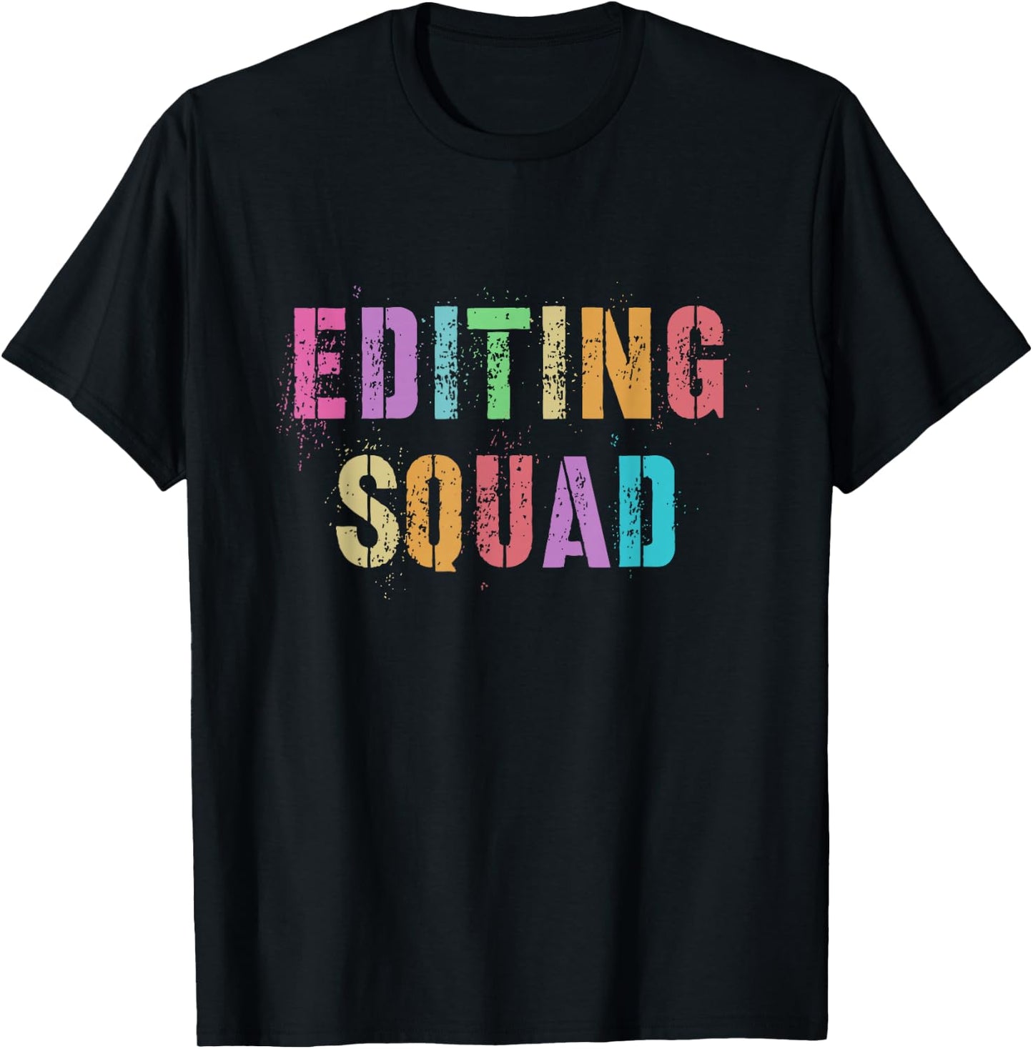 EDITING SQUAD Yearbook Crew Author Staff Editor Proud Boss T-Shirt - T-Shirt | Black