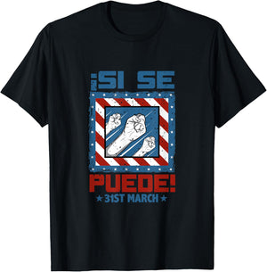 Si Si Puede I Cesar Chavez Day Quote T-Shirt - T-Shirt | Black