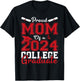 Mom Senior 2024 Proud Mom Of A 2024 College Graduate T-Shirt - T-Shirt | Black