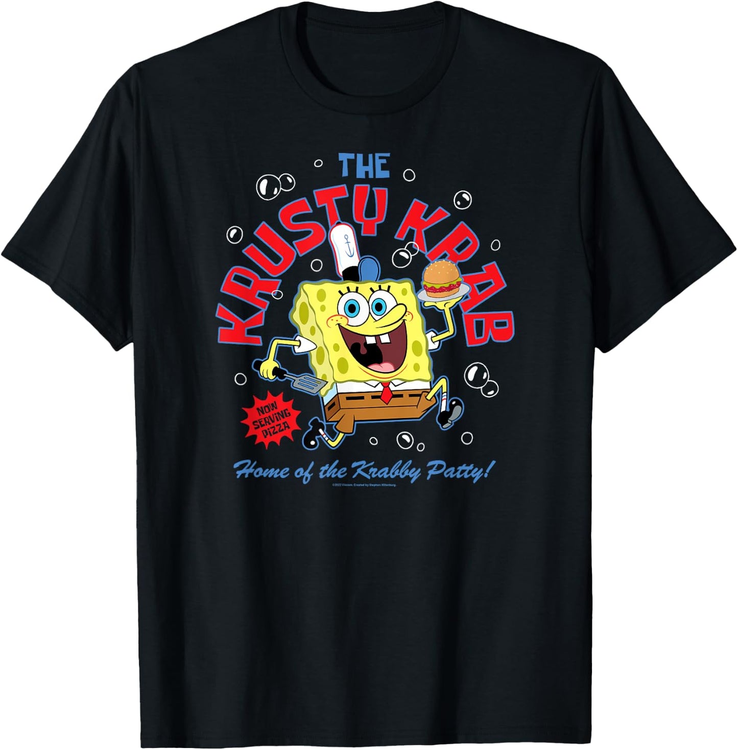 SpongeBob SquarePants - Krusty Krab Home of the Krabby Patty T-Shirt - T-Shirt | Black