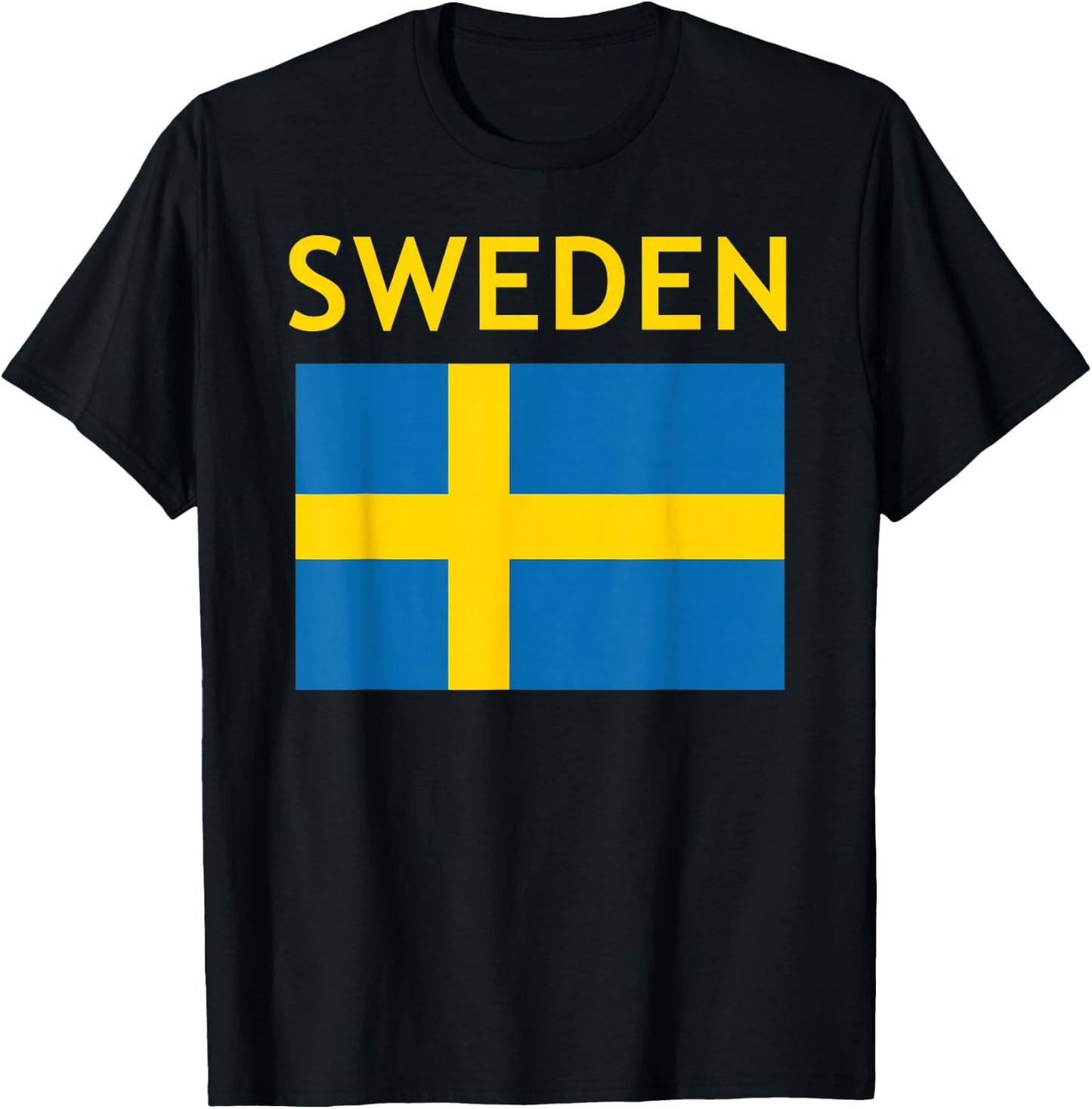 Vintage Sweden Flag Swedish Souvenir Boys Girls Toddler T-Shirt - T-Shirt | Black