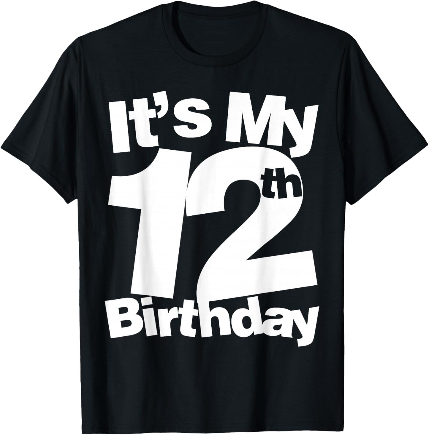 12th Birthday for 12 Year Olds T-Shirt - T-Shirt | Black