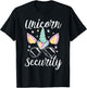 Unicorn Security Halloween Dad Mom Daughers Adult Costume T-Shirt - T-Shirt | Black