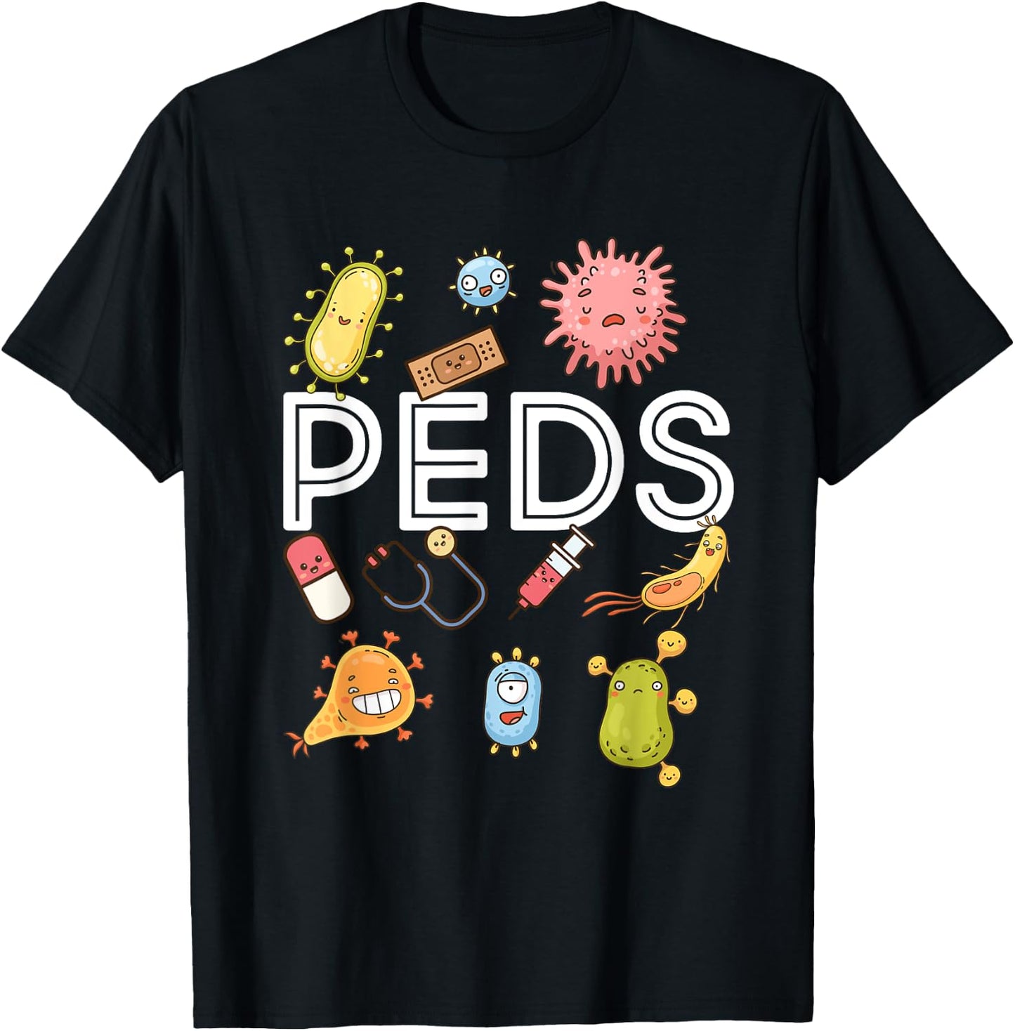 Pediatric Nurse PEDS Nursing Appreciation Pediatric T-Shirt - T-Shirt | Black