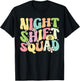 Nursing Rn Lpn Cna Owls Night Shift Squad For Nurse T-Shirt - T-Shirt | Black