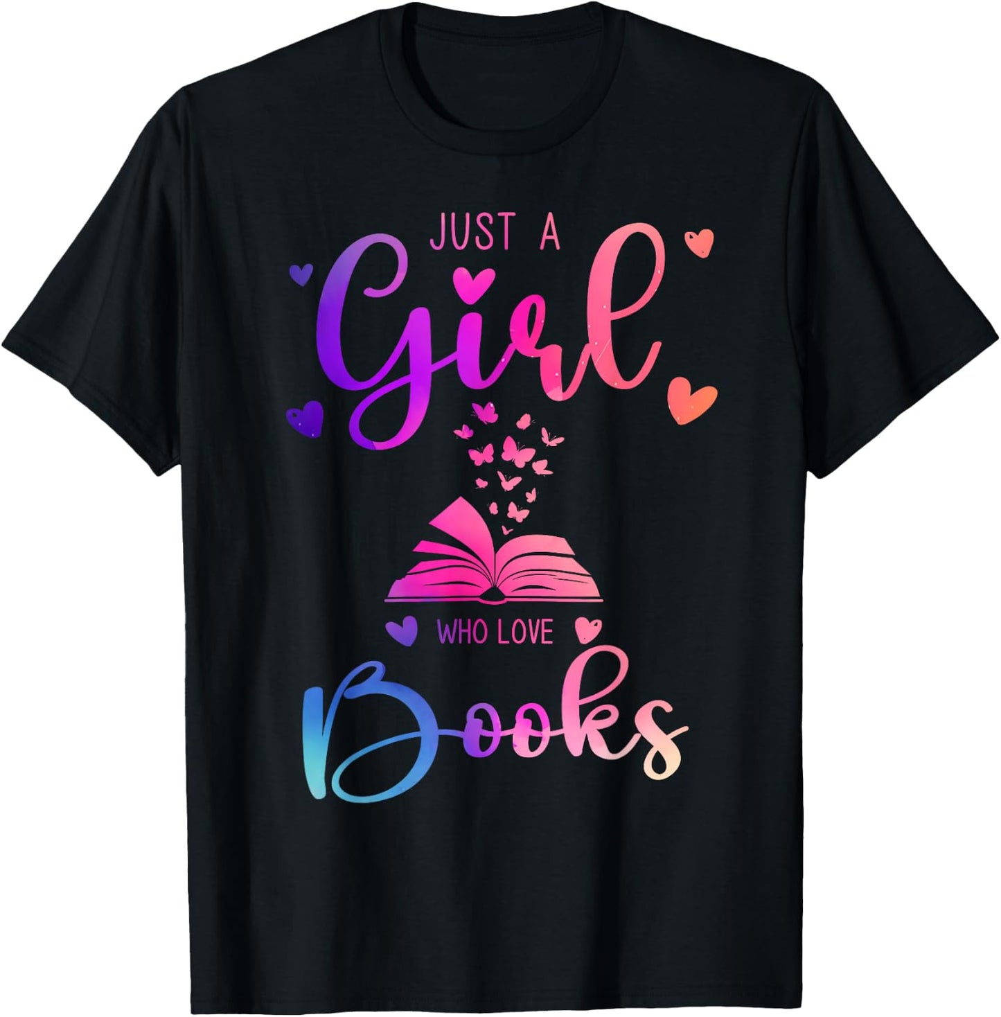 Just a Girl Who Loves Books Dress and Kids T-Shirt - T-Shirt | Black