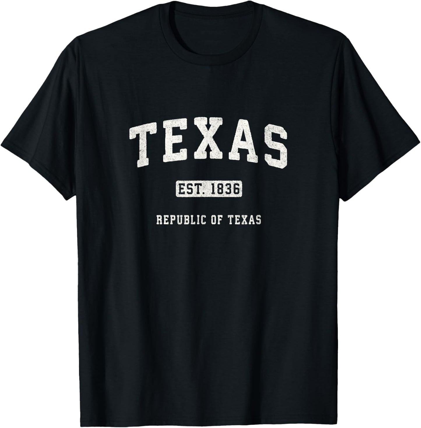 Texas Vintage Sports Design Republic of Texas T-Shirt - T-Shirt | Black