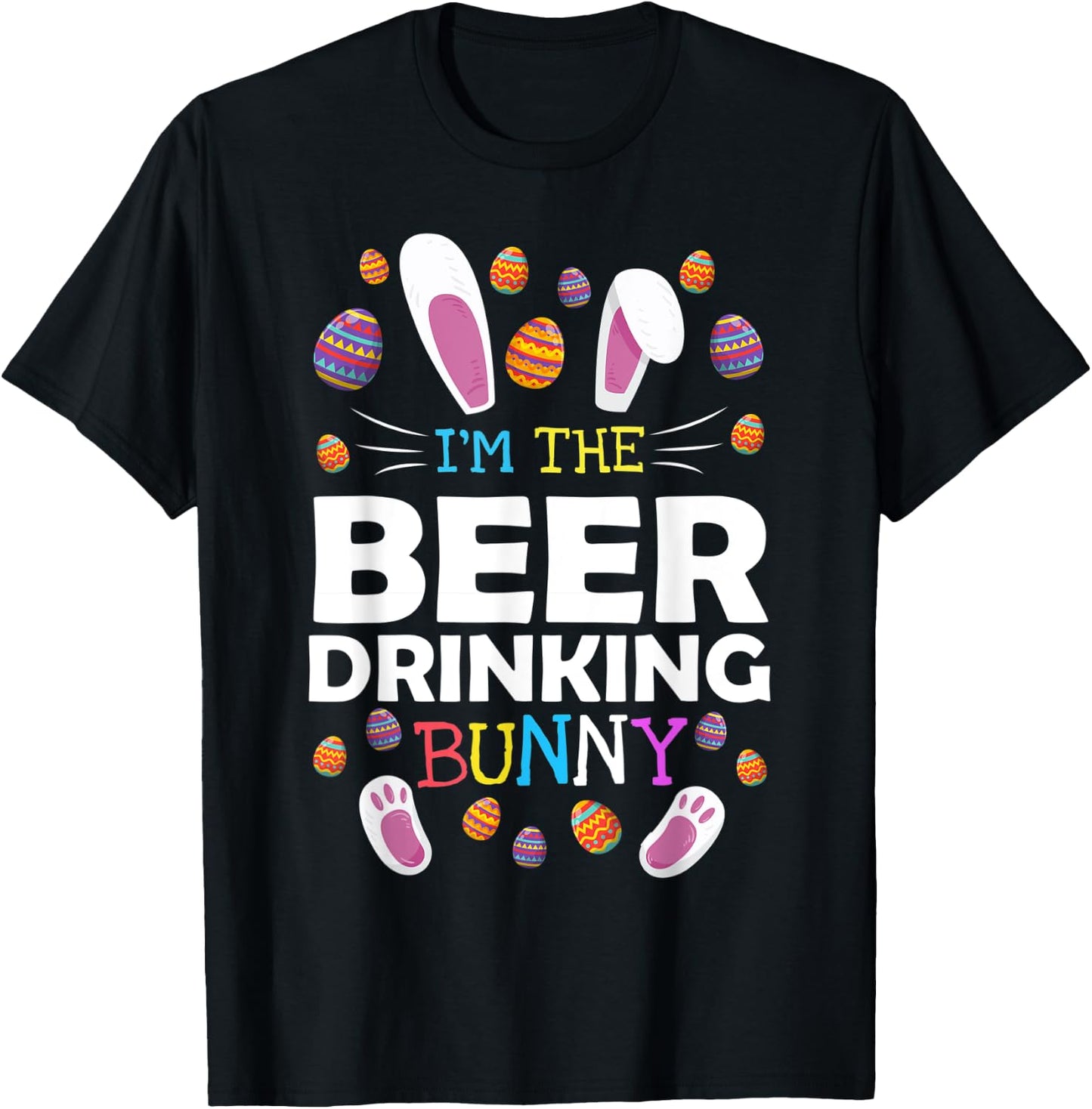 I'm The Beer Drinking Bunny Matching Family Easter Costume T-Shirt - T-Shirt | Black