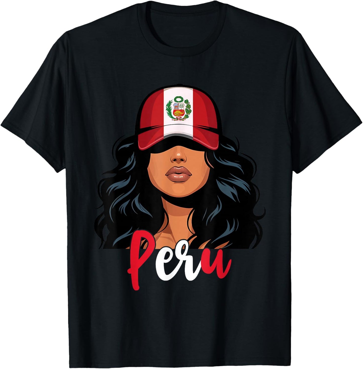 Peruvian Girl Peru Flag Proud Peruana Women T-Shirt - T-Shirt | Black