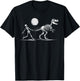 Funny Skeleton T-Rex Boys Girls Skeleton Walking a Dinosaur T-Shirt - T-Shirt | Black