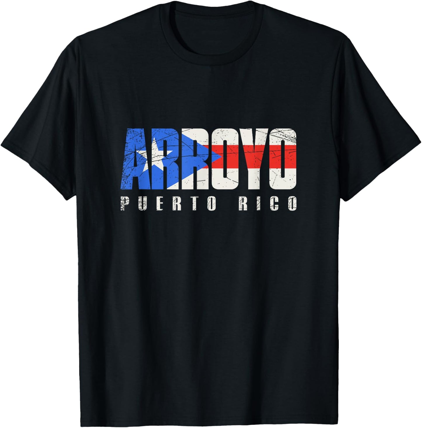 Arroyo Puerto Rico, Puerto Rican flag T-Shirt - T-Shirt | Black