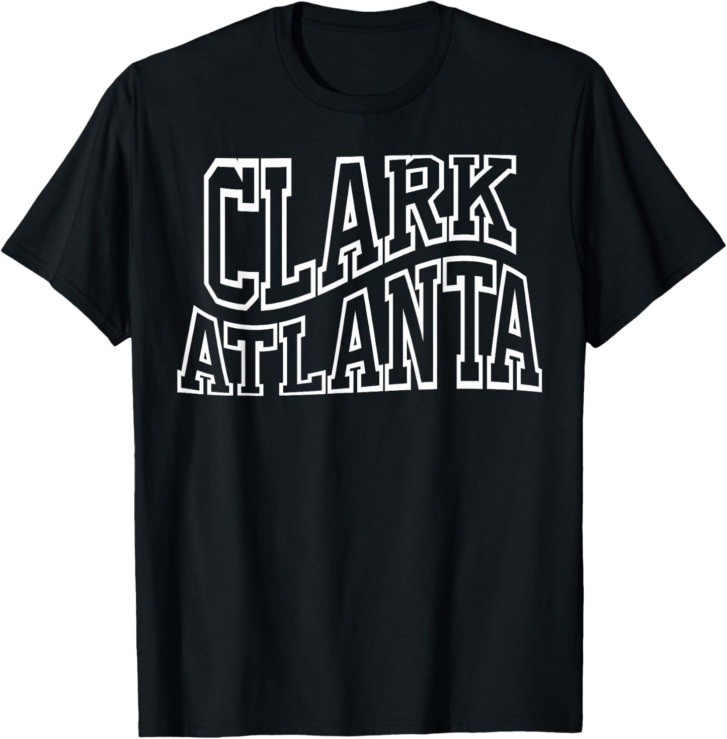 Vintage Clark Family AL State Atlanta Wave Text Hometown T-Shirt - T-Shirt | Black