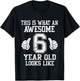 This Is What an Awesome 6 Year Old Looks Like 6th Birthday T-Shirt - T-Shirt | Black