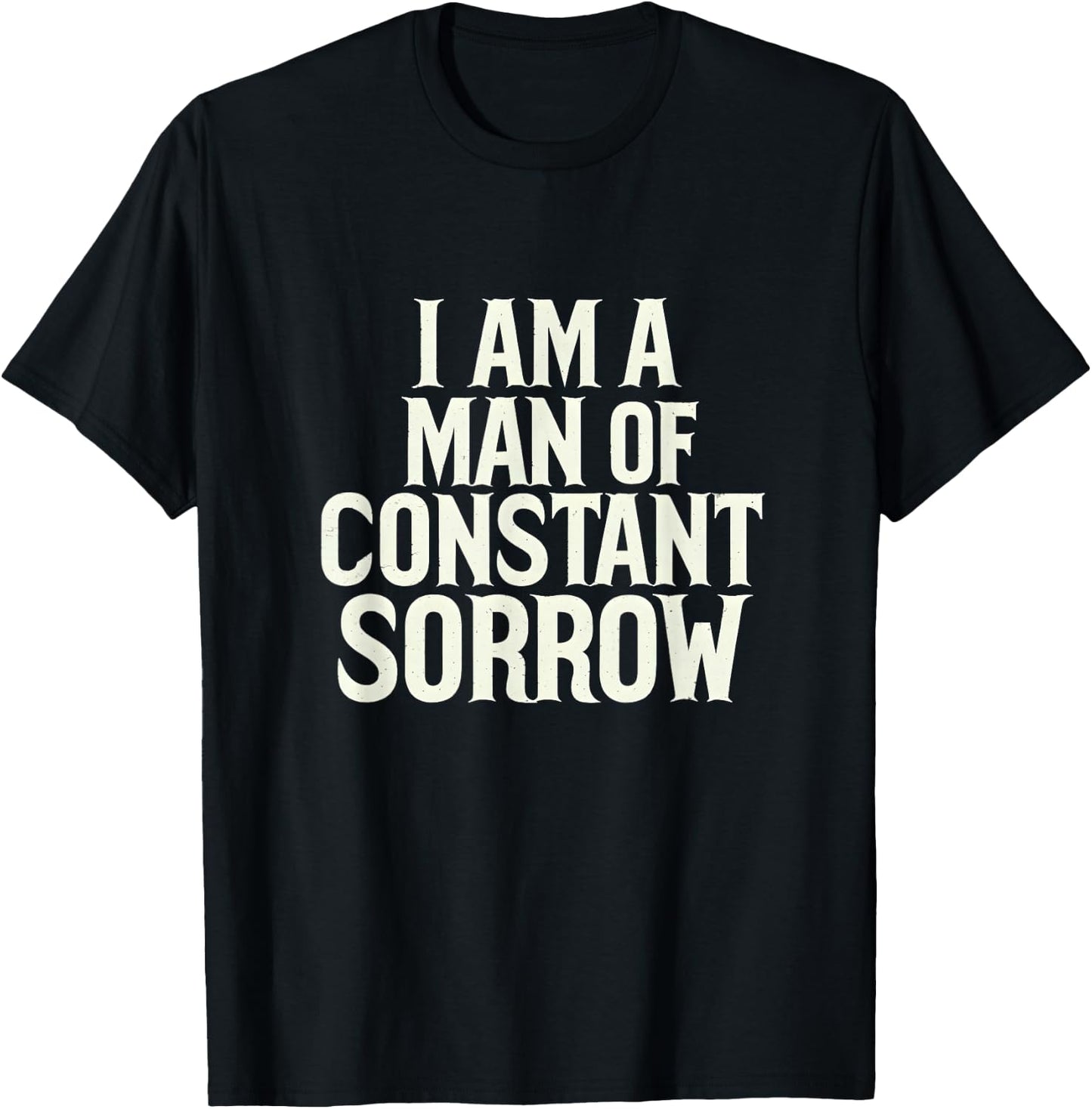Man Off Constant Sorrow Vintage Music Bluegrass Folk Graphic T-Shirt - T-Shirt | Black