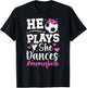 He Plays She Dances Mom Of Both Dance And Soccer Mom T-Shirt - T-Shirt | Black