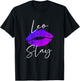Leo Slay Lipstick Lips Birthday 's T-Shirt - T-Shirt | Black