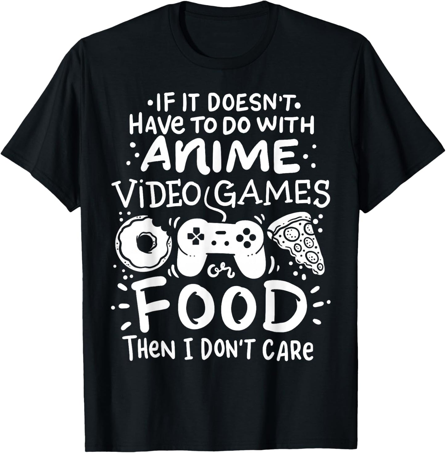 Anime Video Games Gamer Food Gift T-Shirt - T-Shirt | Black