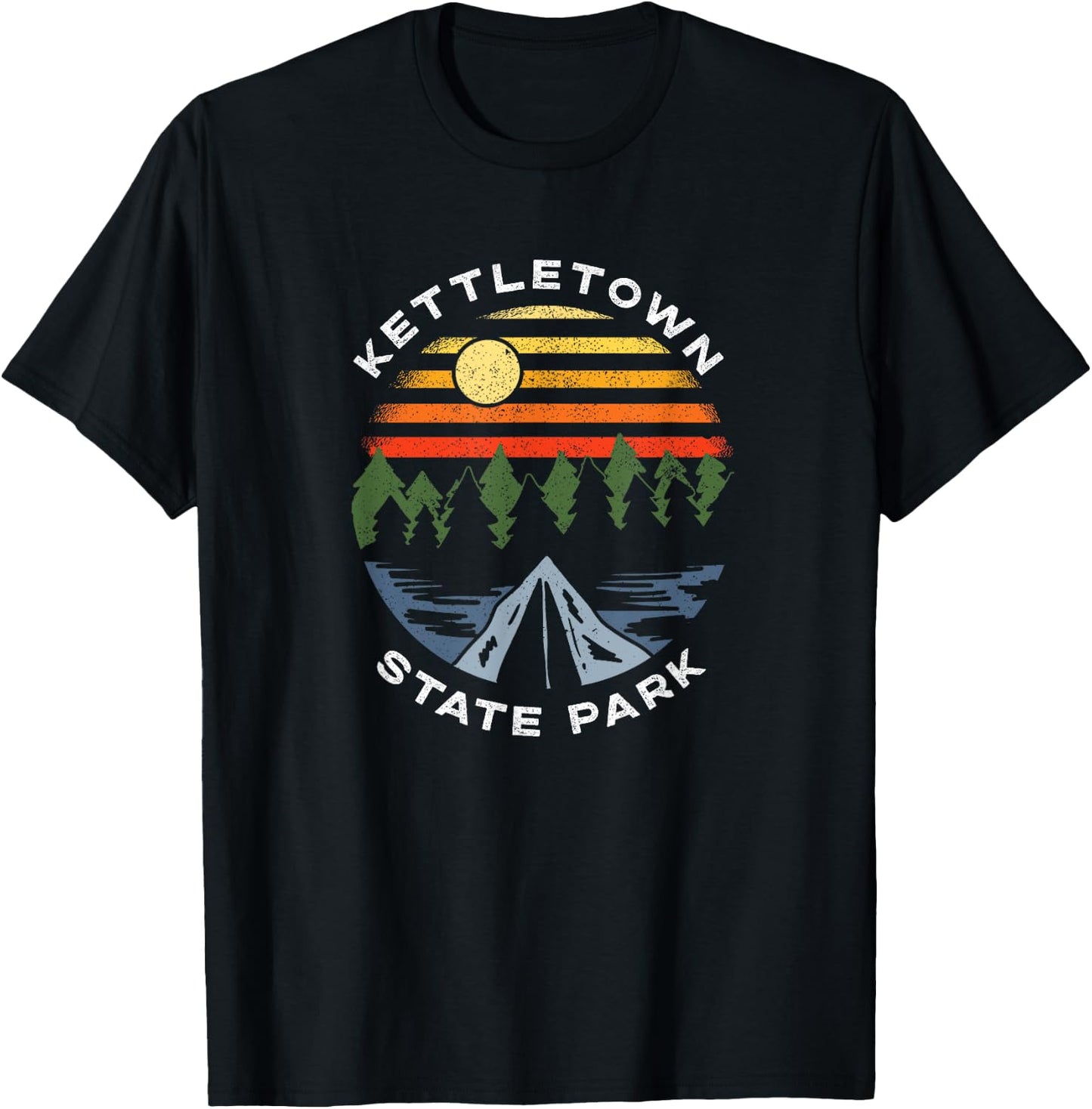 Kettletown State Park Connecticut Camping Souvenir T-Shirt - T-Shirt | Black