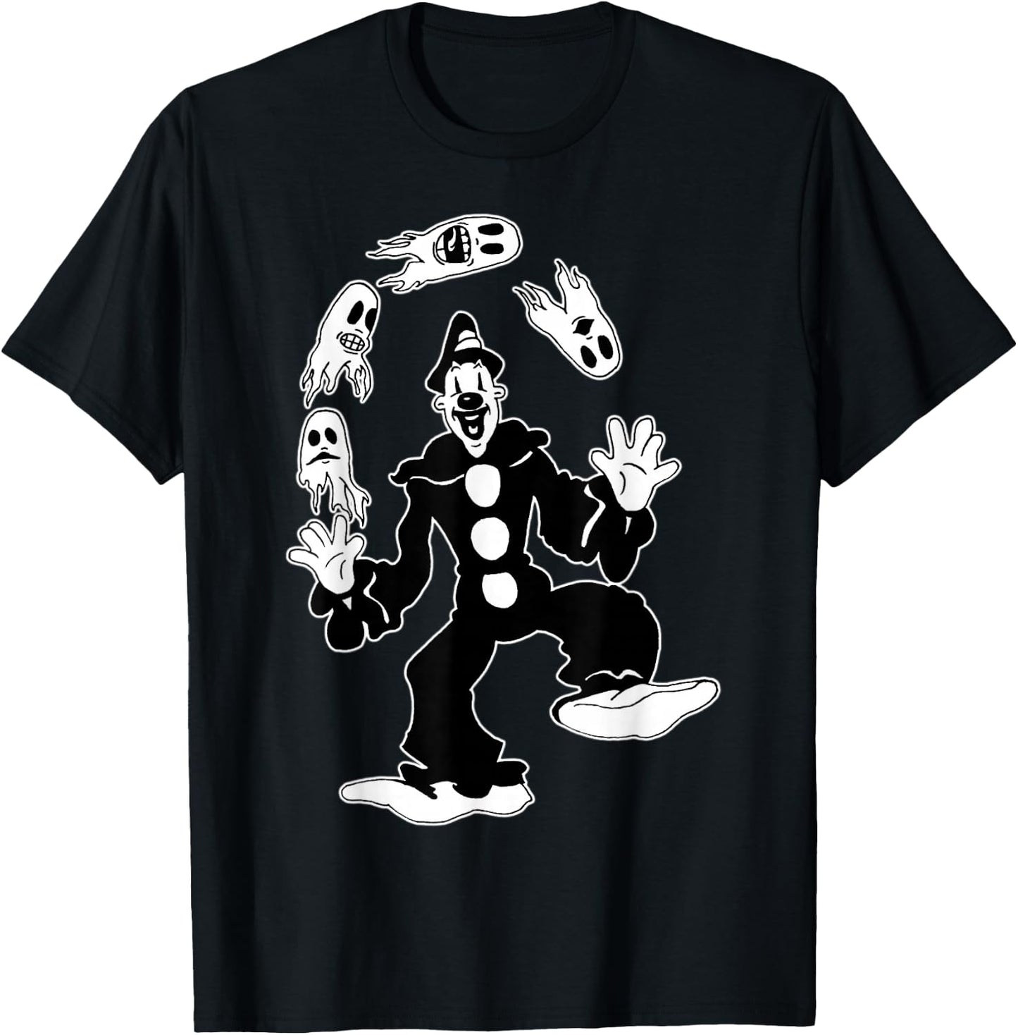 Koko the Clown Juggling Ghosts T-Shirt - T-Shirt | Black