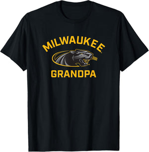 UW Milwaukee Panthers Arched Grandpa T-Shirt - T-Shirt | Black